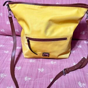 Dooney & Bourke Yellow and Brown Shoulder Bag